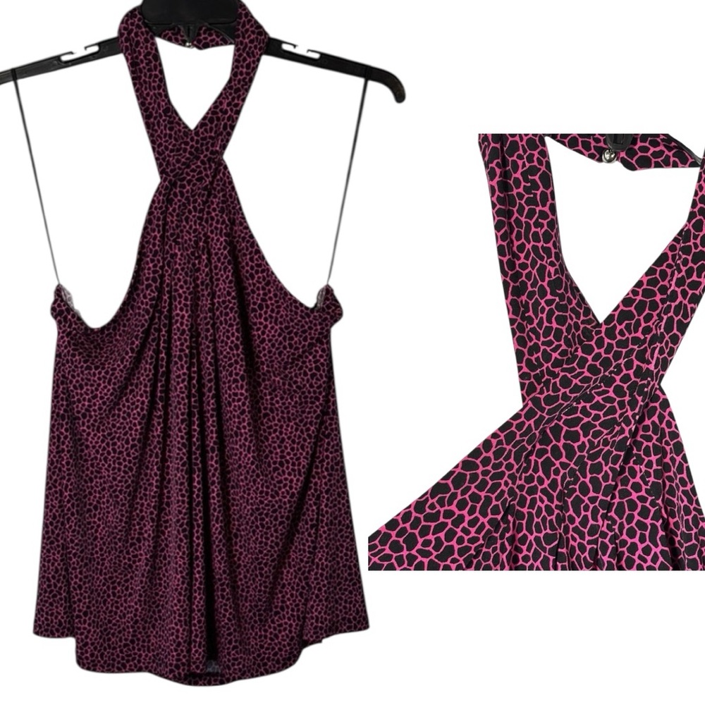 MICHAEL Michael Kors Top Pink/Black Cheetah Print Tank in Size‎ 2X  NWT